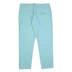DICKIES Mens Cotton Regular Fit Straight Leg Trousers W38 L32 Pale Blue Workwear