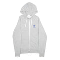 REEBOK Mens Grey Full Zip Hoodie S Cotton Casual Tracksuit Top