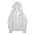 REEBOK Mens Grey Full Zip Hoodie S Cotton Casual Tracksuit Top