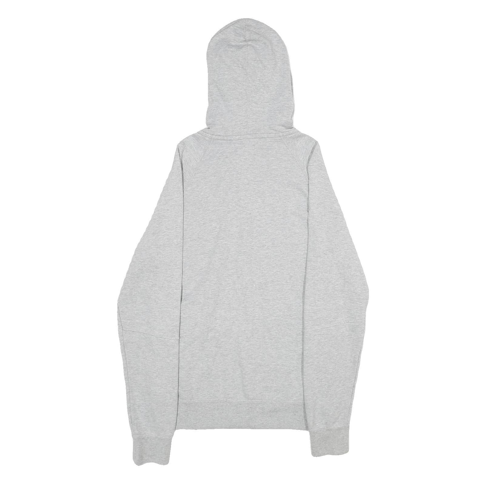 REEBOK Mens Grey Full Zip Hoodie S Cotton Casual Tracksuit Top