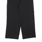 MASSIMO DUTTI Womens Black Polyester Blend Relaxed Straight Trousers W36 L28