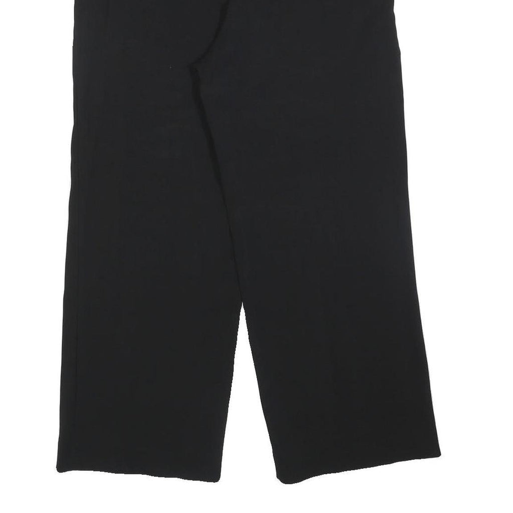 MASSIMO DUTTI Womens Black Polyester Blend Relaxed Straight Trousers W36 L28