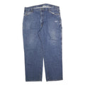 DICKIES Mens Jeans Blue Regular Straight Denim Medium W38 L30 Workwear Zip