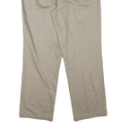 DOCKERS Mens Regular Beige Cotton Blend Trousers W36 L29 Classic Zip Closure