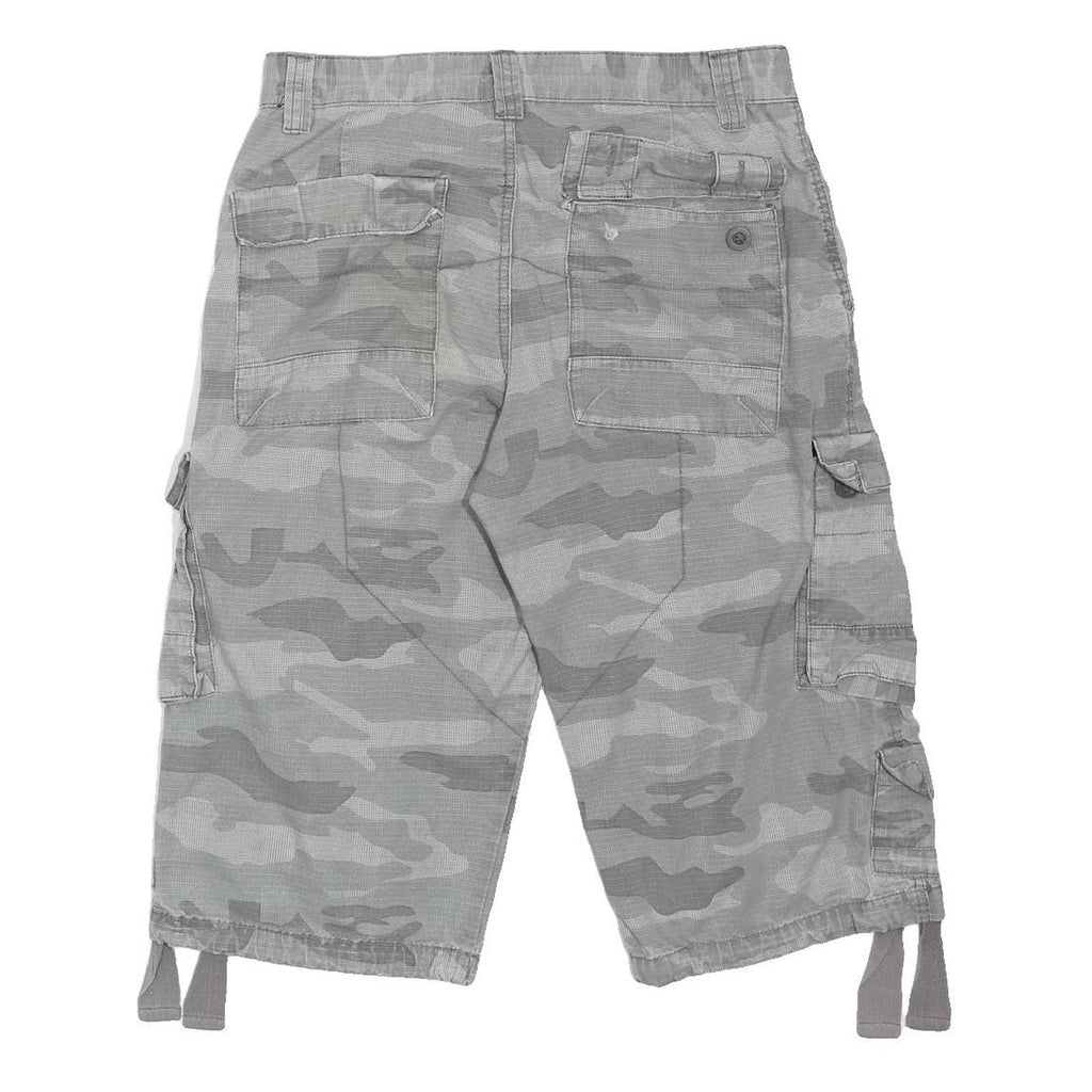 MILITIA SURPS Mens Shorts Grey Camouflage Cargo M W32 Authentic Classic