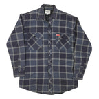 BUCKEYE Mens Blue Check Shirt M Cotton Blend Casual Workwear Button Pocket