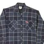 BUCKEYE Mens Blue Check Shirt M Cotton Blend Casual Workwear Button Pocket