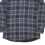 BUCKEYE Mens Blue Check Shirt M Cotton Blend Casual Workwear Button Pocket