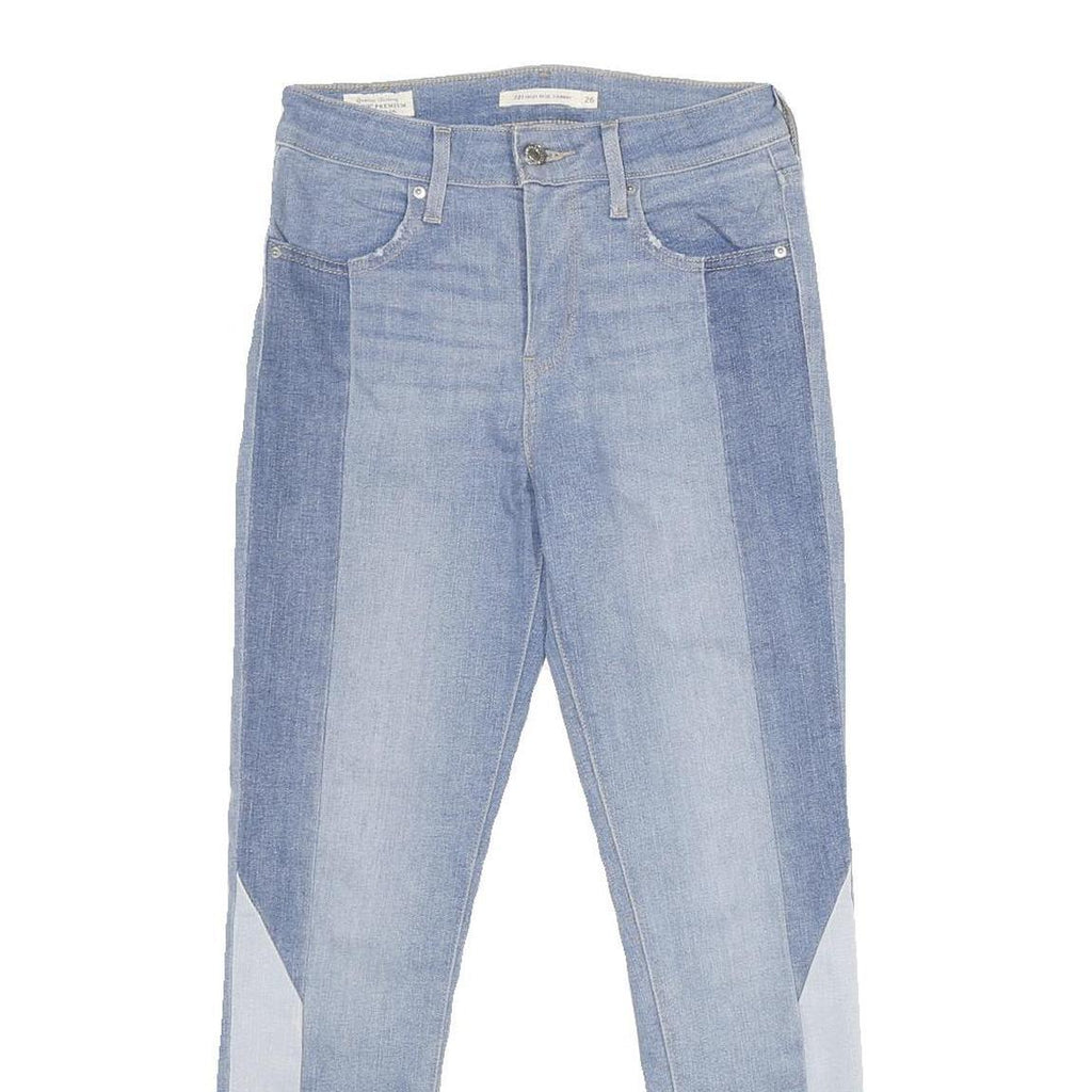 LEVI'S 721 HIGH RISE SKINNY BIG E Womens Jeans Blue Slim Skinny Denim Medium W26