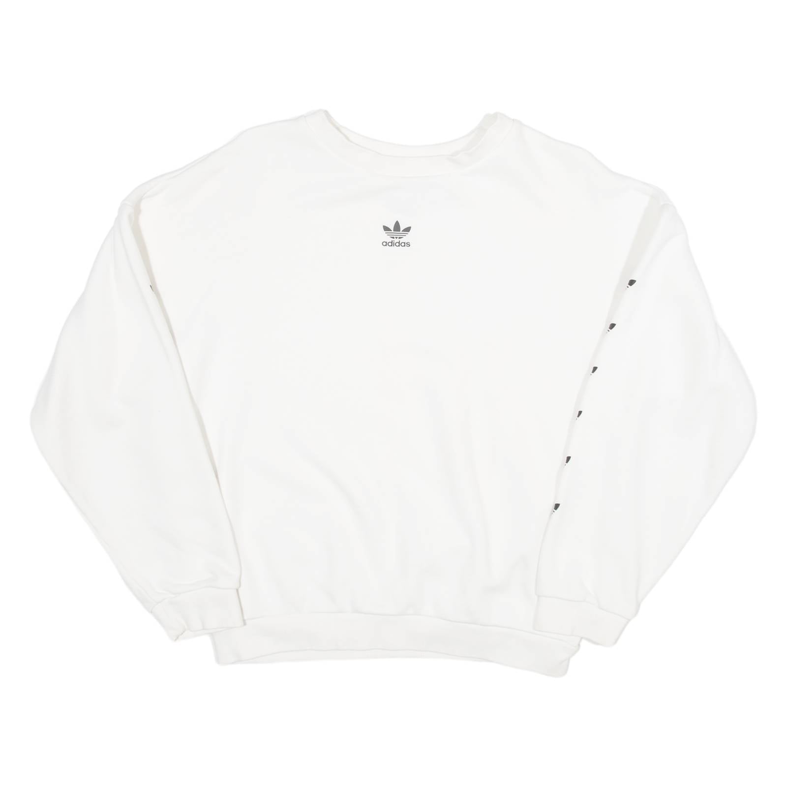 ADIDAS Womens Sweatshirt White UK 6