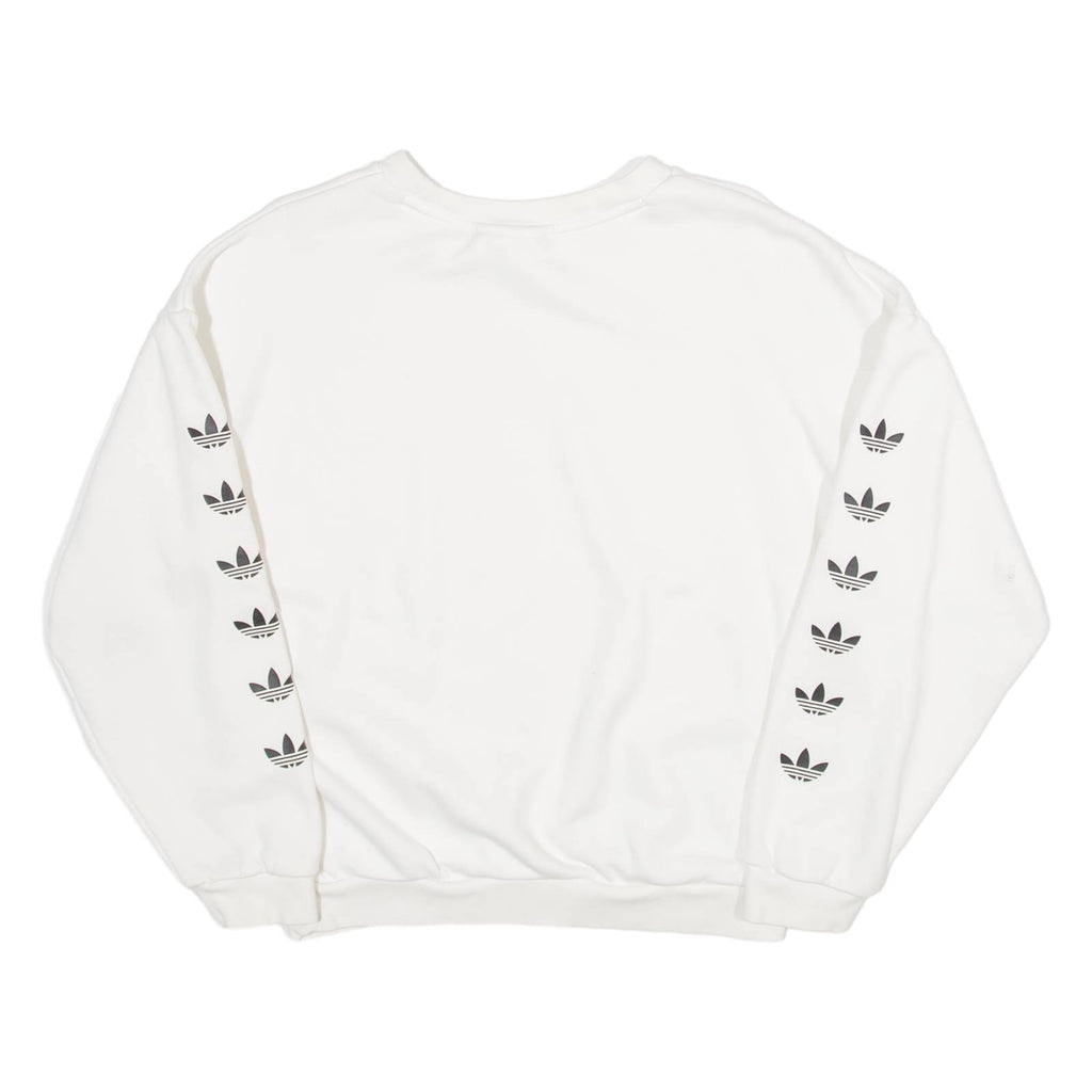 ADIDAS Womens Sweatshirt White UK 6