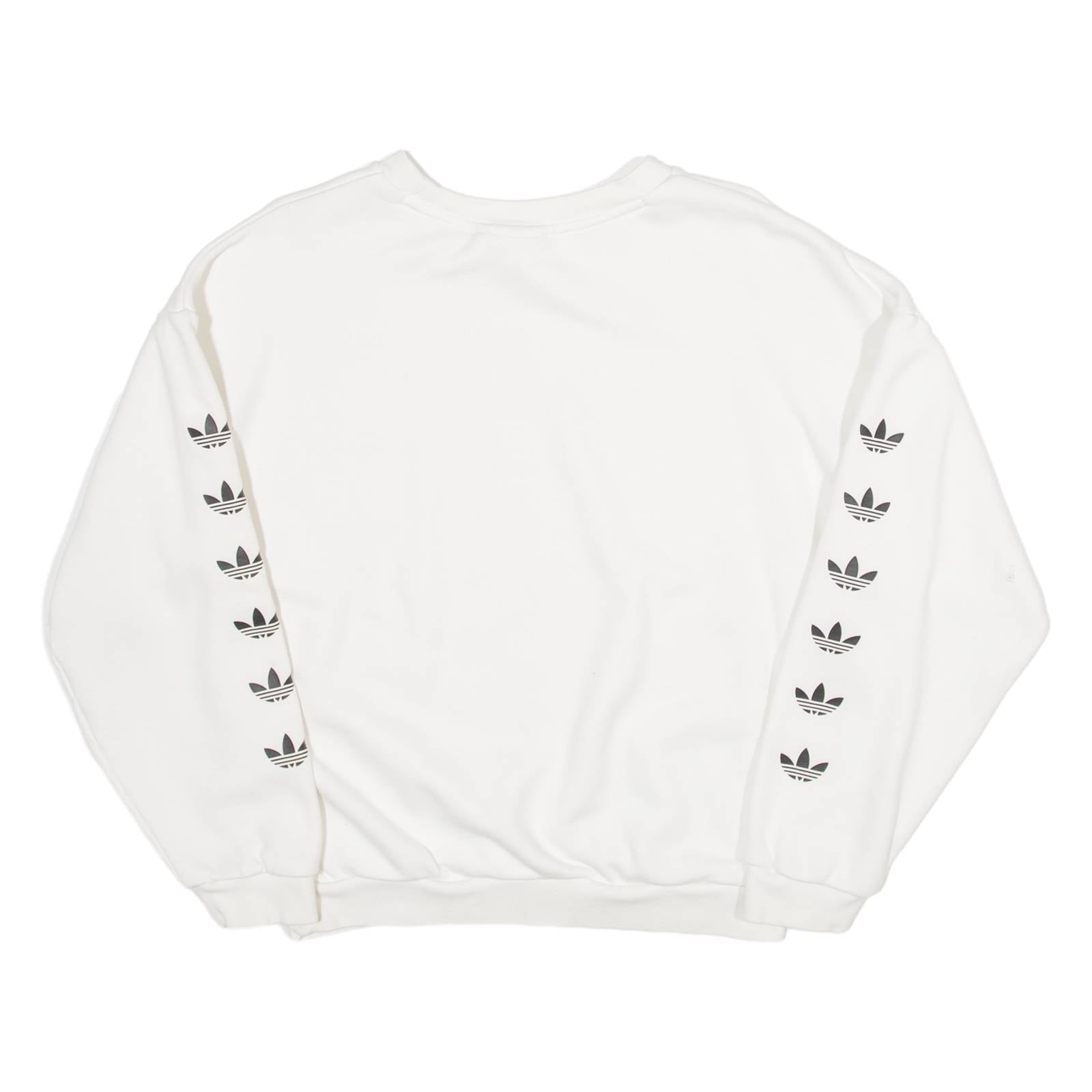ADIDAS Womens Sweatshirt White UK 6