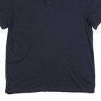 CALVIN KLEIN Mens Navy Short Sleeve Plain Polo Shirt M Cotton Blend Casual