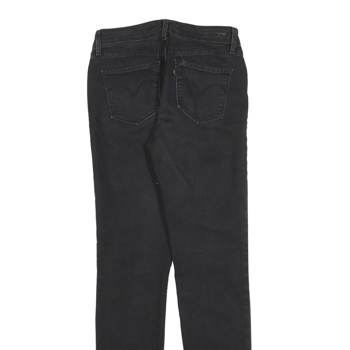 LEVI'S Womens Jeans Black Slim Skinny Denim Raw W27 L34 Stylish Comfort