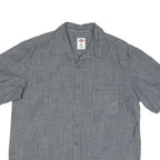 DICKIES Mens Grey Workwear Cotton Blend Shirt XL Casual Button-Up