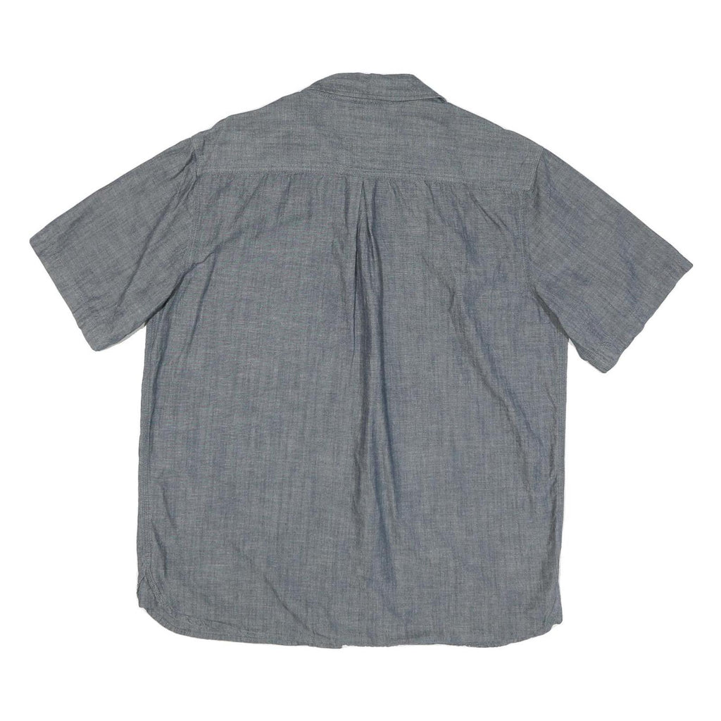 DICKIES Mens Grey Workwear Cotton Blend Shirt XL Casual Button-Up