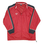NIKE Mens Red & Black Athletic Zip Jacket XL Polyester Blend Plain Lightweight