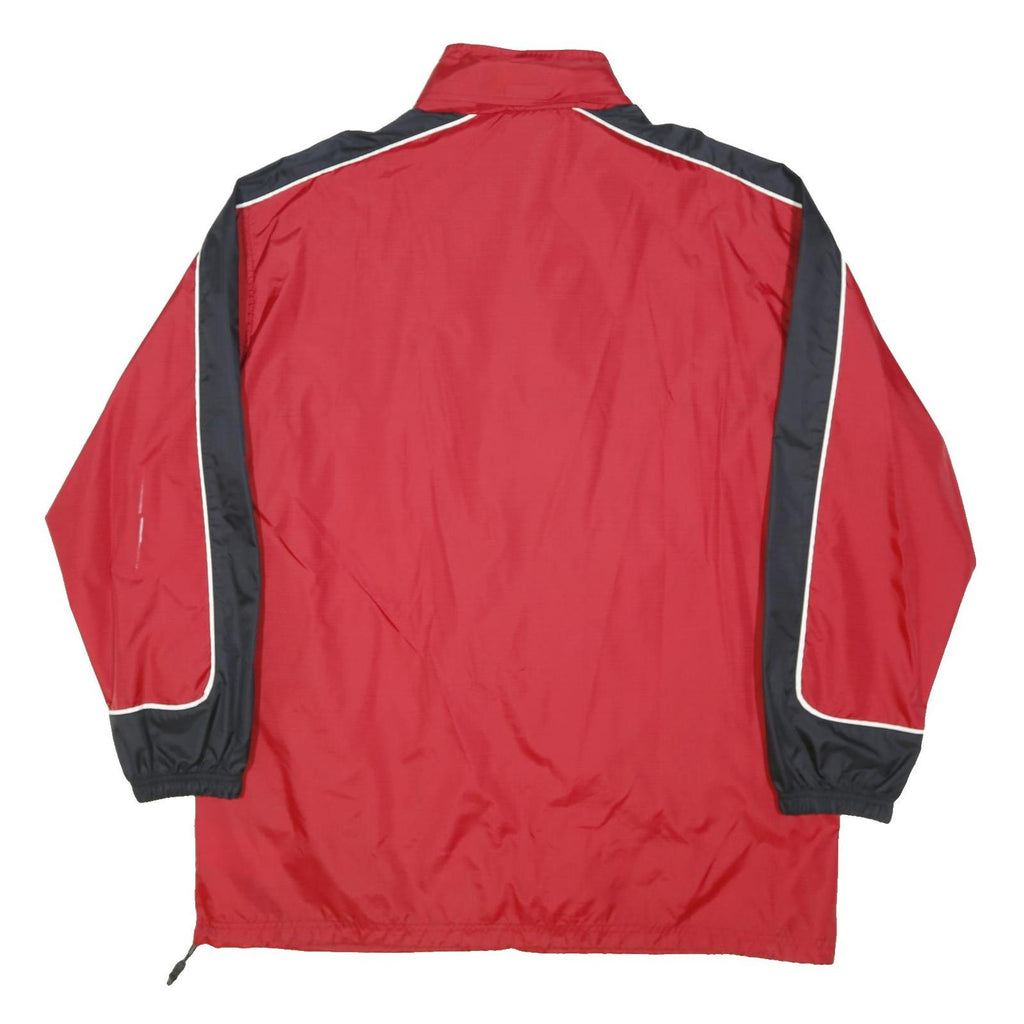 NIKE Mens Red & Black Athletic Zip Jacket XL Polyester Blend Plain Lightweight
