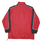 NIKE Mens Red & Black Athletic Zip Jacket XL Polyester Blend Plain Lightweight