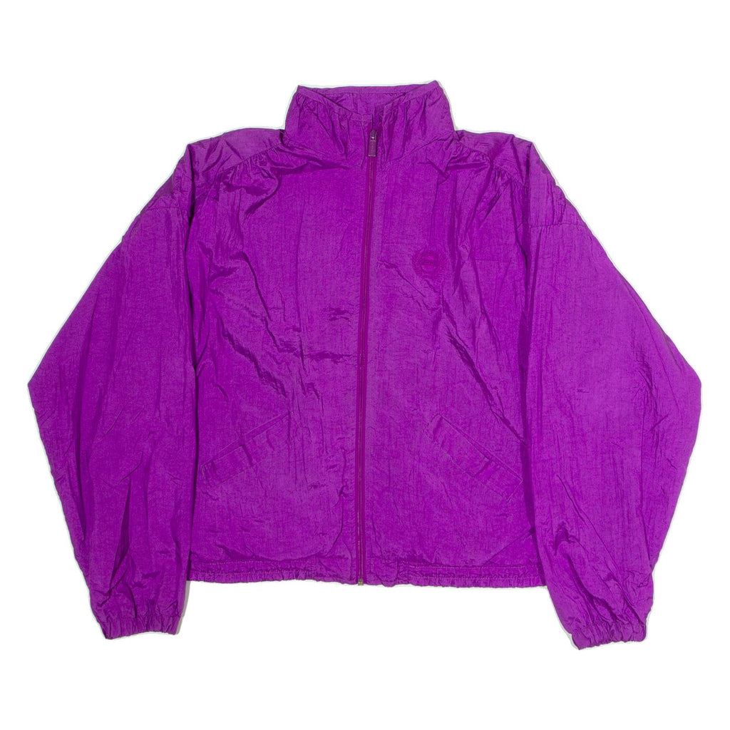 REEBOK Womens Track Jacket Purple Nylon 90s M