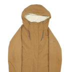 COLUMBIA Womens Brown Outdoor Jacket S Polyester Blend Woven Plain Zip Hooded