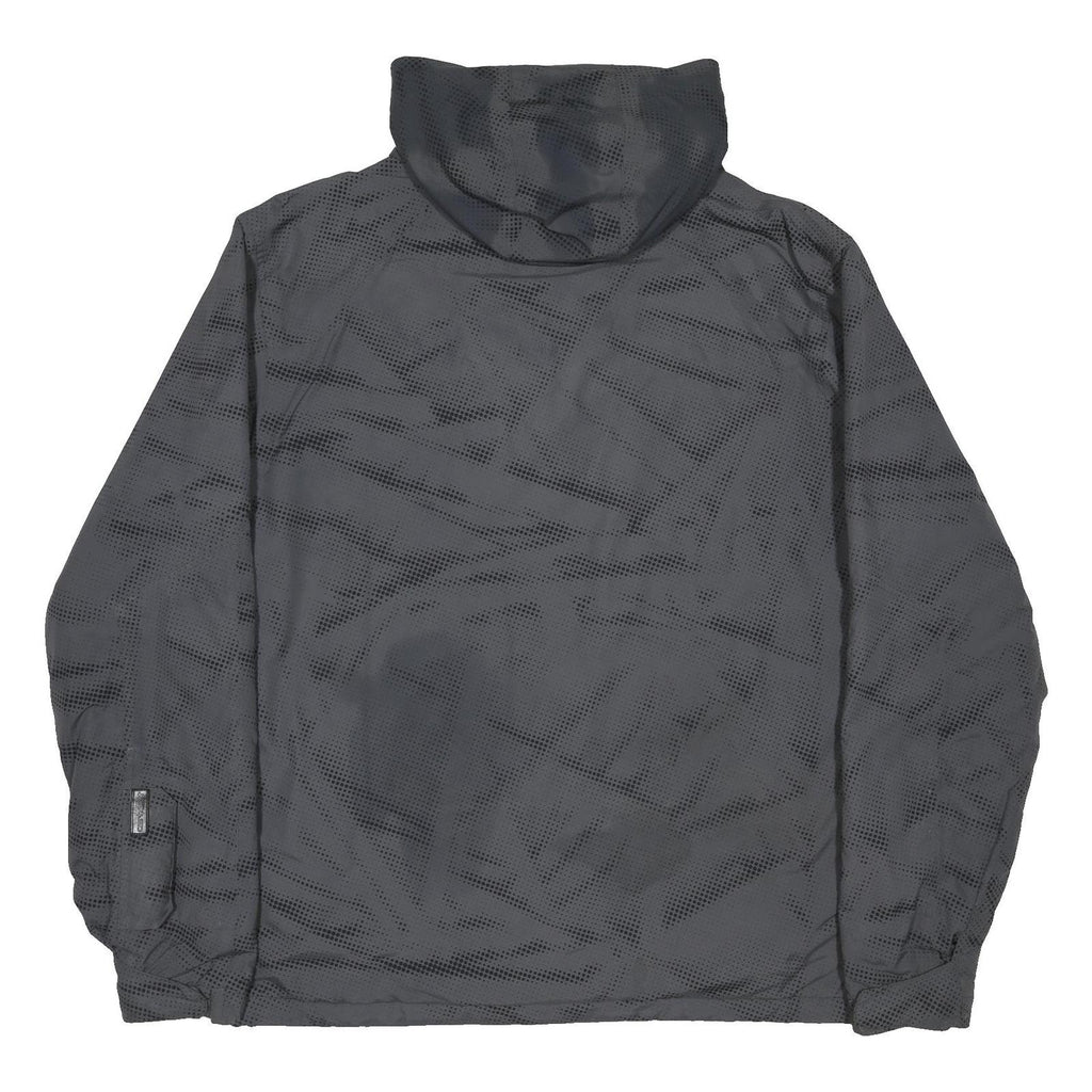 CARHARTT Slush Mens Grey & Black Nylon Zip Ski Jacket XL Plain Hooded Workwear