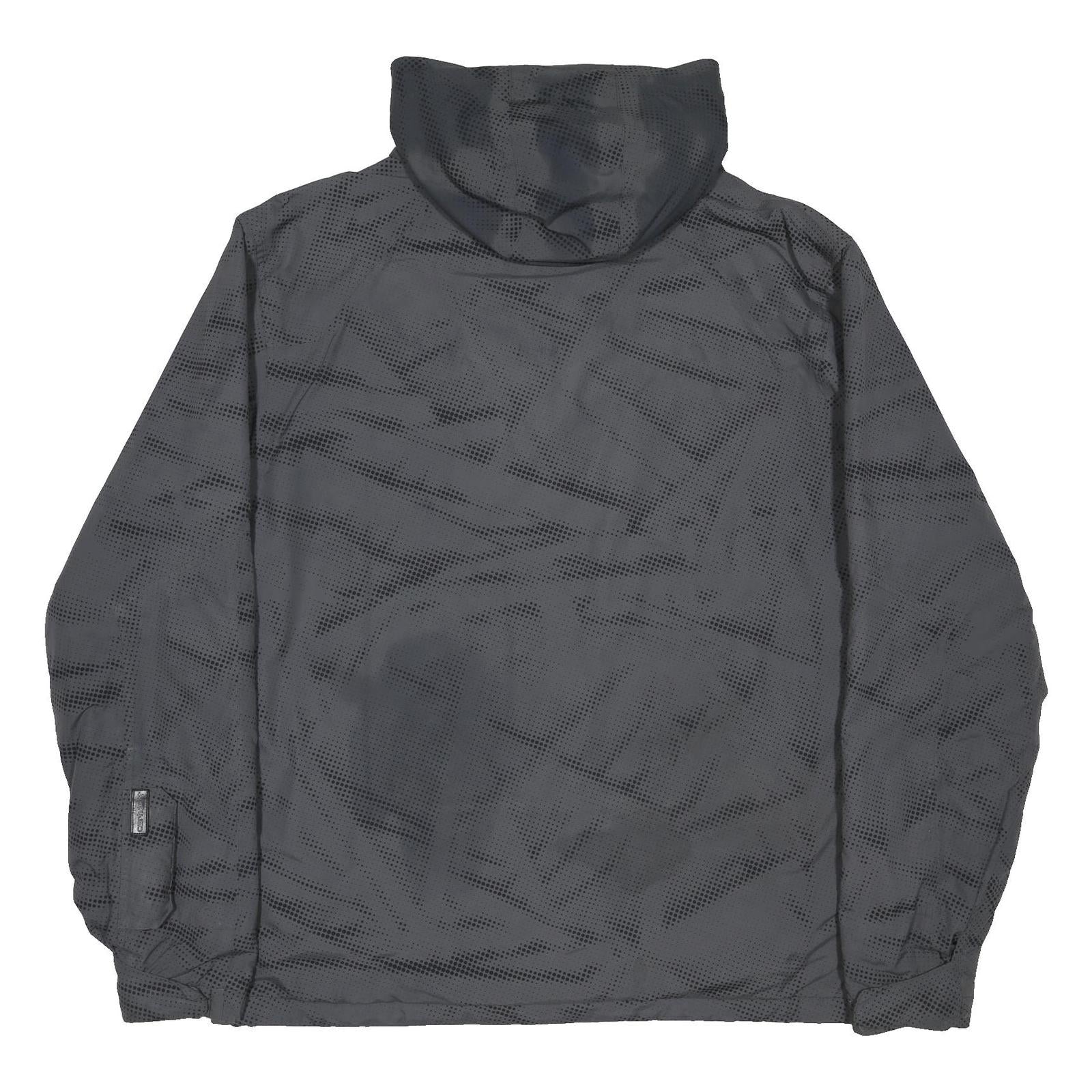 CARHARTT Slush Mens Grey & Black Nylon Zip Ski Jacket XL Plain Hooded Workwear