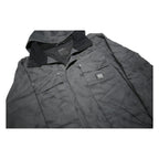 CARHARTT Slush Mens Grey & Black Nylon Zip Ski Jacket XL Plain Hooded Workwear