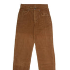 BENETTON Mens Flannel Trousers Brown Regular Straight W26 L30