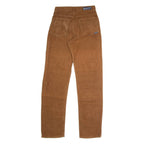 BENETTON Mens Flannel Trousers Brown Regular Straight W26 L30