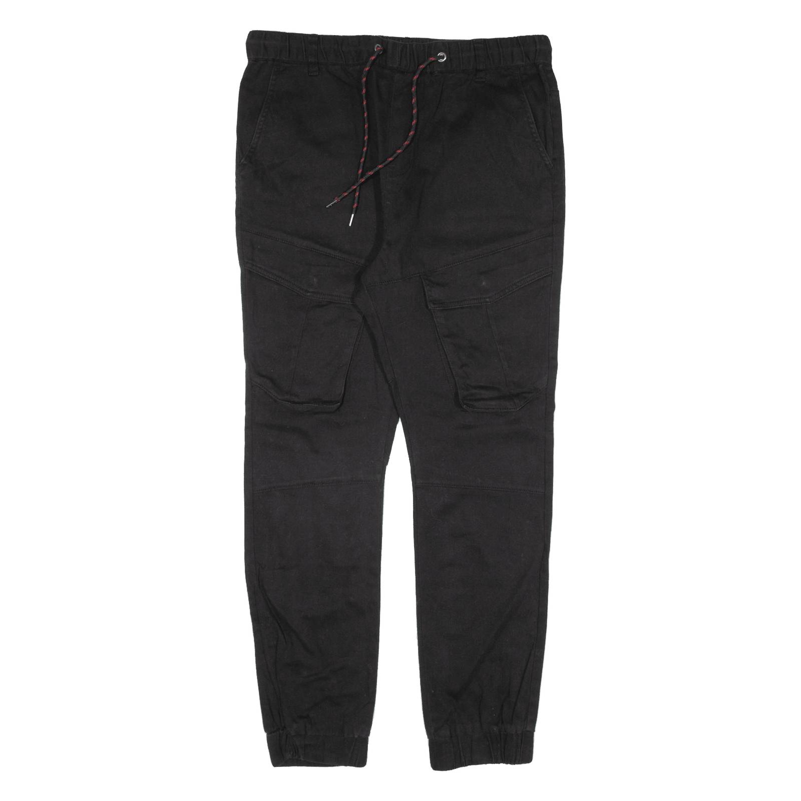 YES OR NO Cargo Womens Trousers Black Slim Skinny W32 L27