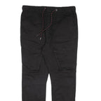 YES OR NO Cargo Womens Trousers Black Slim Skinny W32 L27