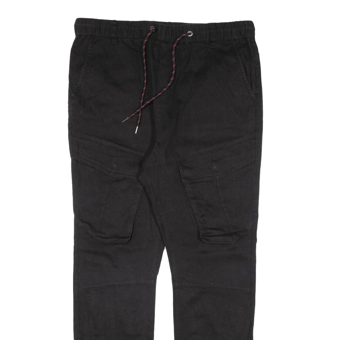 YES OR NO Cargo Womens Trousers Black Slim Skinny W32 L27