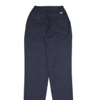 DICKIES Womens Navy Regular Straight Trousers Polyester Blend Zip W22 L38