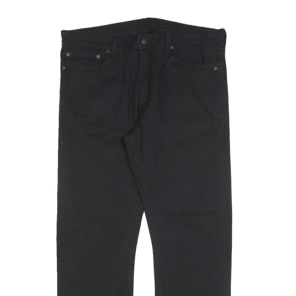 LEVI'S 513 Mens Jeans Black Regular Straight Denim W36 L30 Zip Cotton Blend