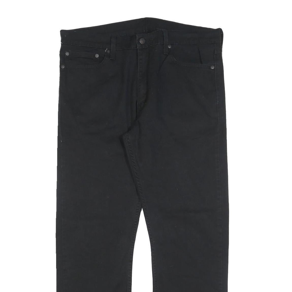 LEVI'S 513 Mens Jeans Black Regular Straight Denim W36 L30 Zip Cotton Blend