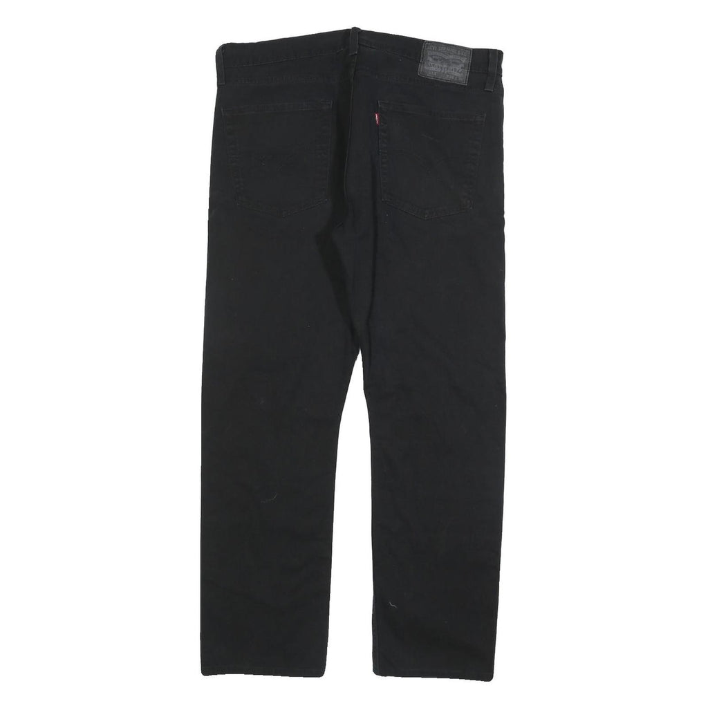 LEVI'S 513 Mens Jeans Black Regular Straight Denim W36 L30 Zip Cotton Blend
