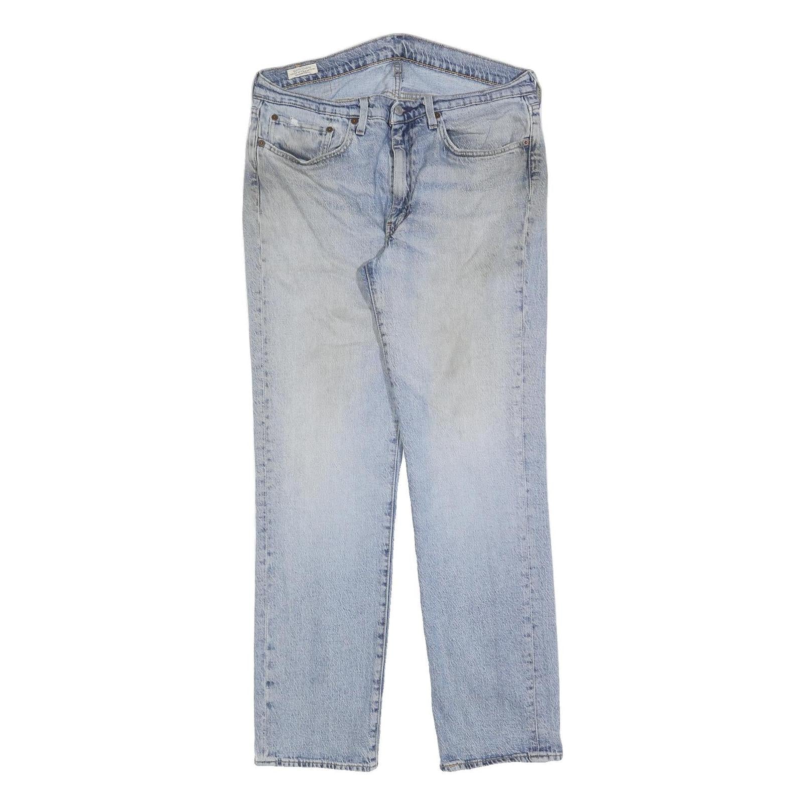 LEVI'S 514 Classic Mens Jeans Blue Classic Straight Denim Light W34 L32