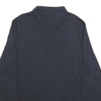 DKNY Mens Black Long Sleeve Plain Polo Shirt 2XL Cotton Blend Classic Fit