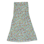 NOBODY'S CHILD Womens Green Floral Flare Midi Cotton Blend Skirt UK 8 Summer