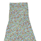 NOBODY'S CHILD Womens Green Floral Flare Midi Cotton Blend Skirt UK 8 Summer
