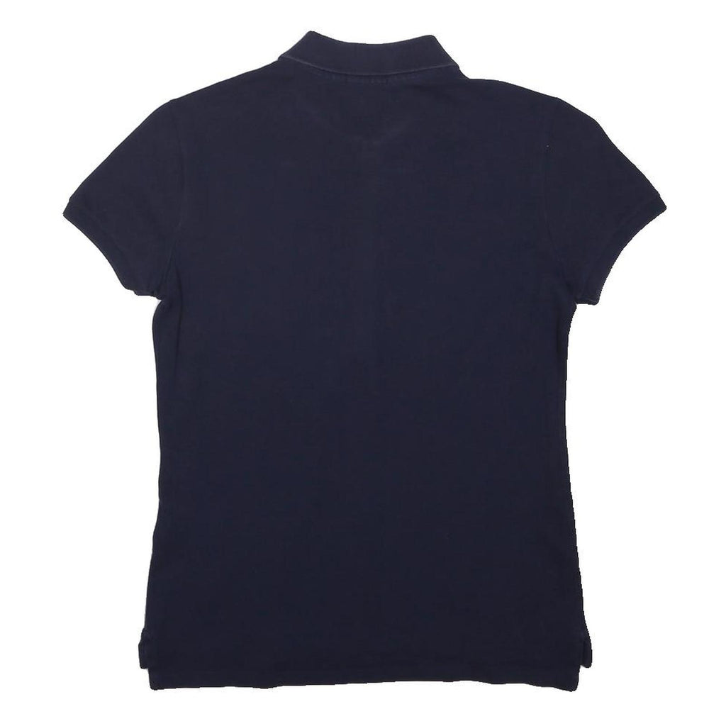 POLO RALPH LAUREN Womens Navy Blue Purple Pony Short Sleeve Polo Shirt M Classic