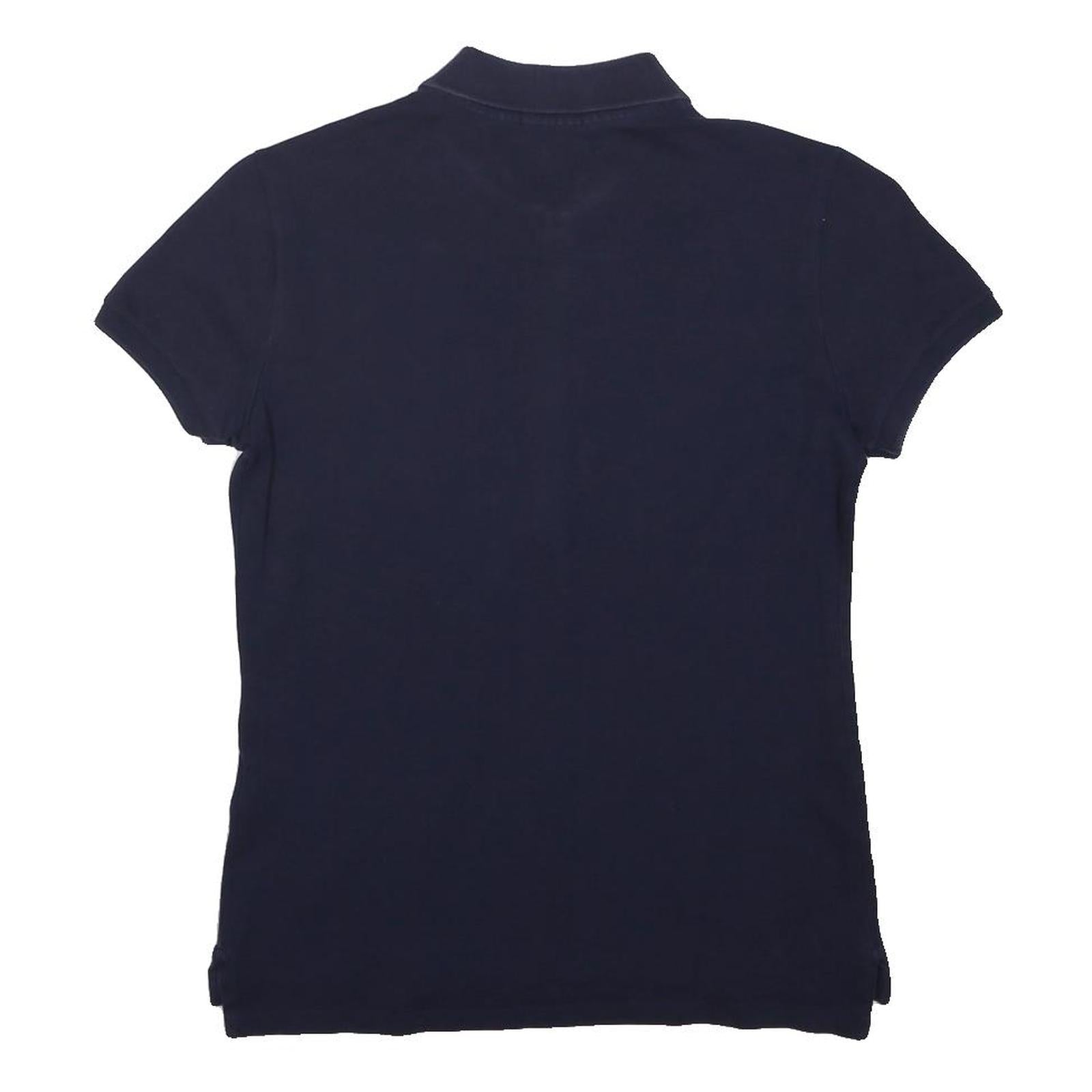 POLO RALPH LAUREN Womens Navy Blue Purple Pony Short Sleeve Polo Shirt M Classic