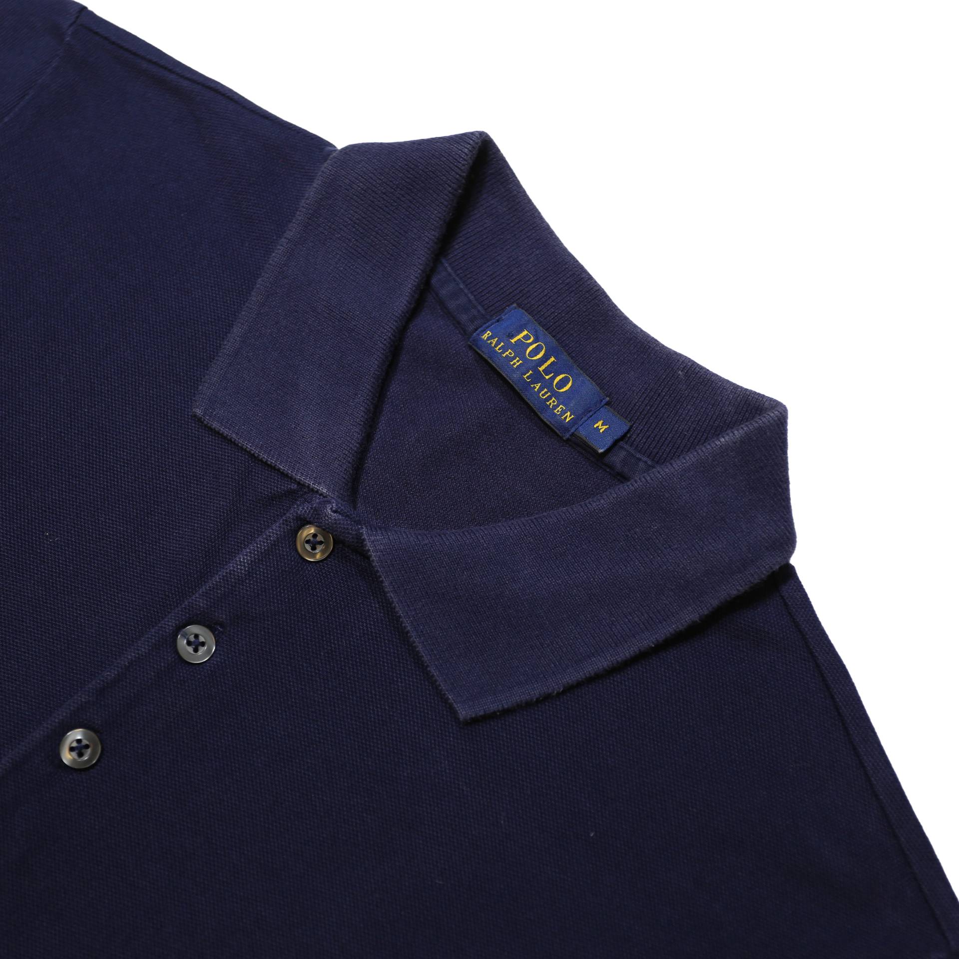POLO RALPH LAUREN Womens Navy Blue Purple Pony Short Sleeve Polo Shirt M Classic