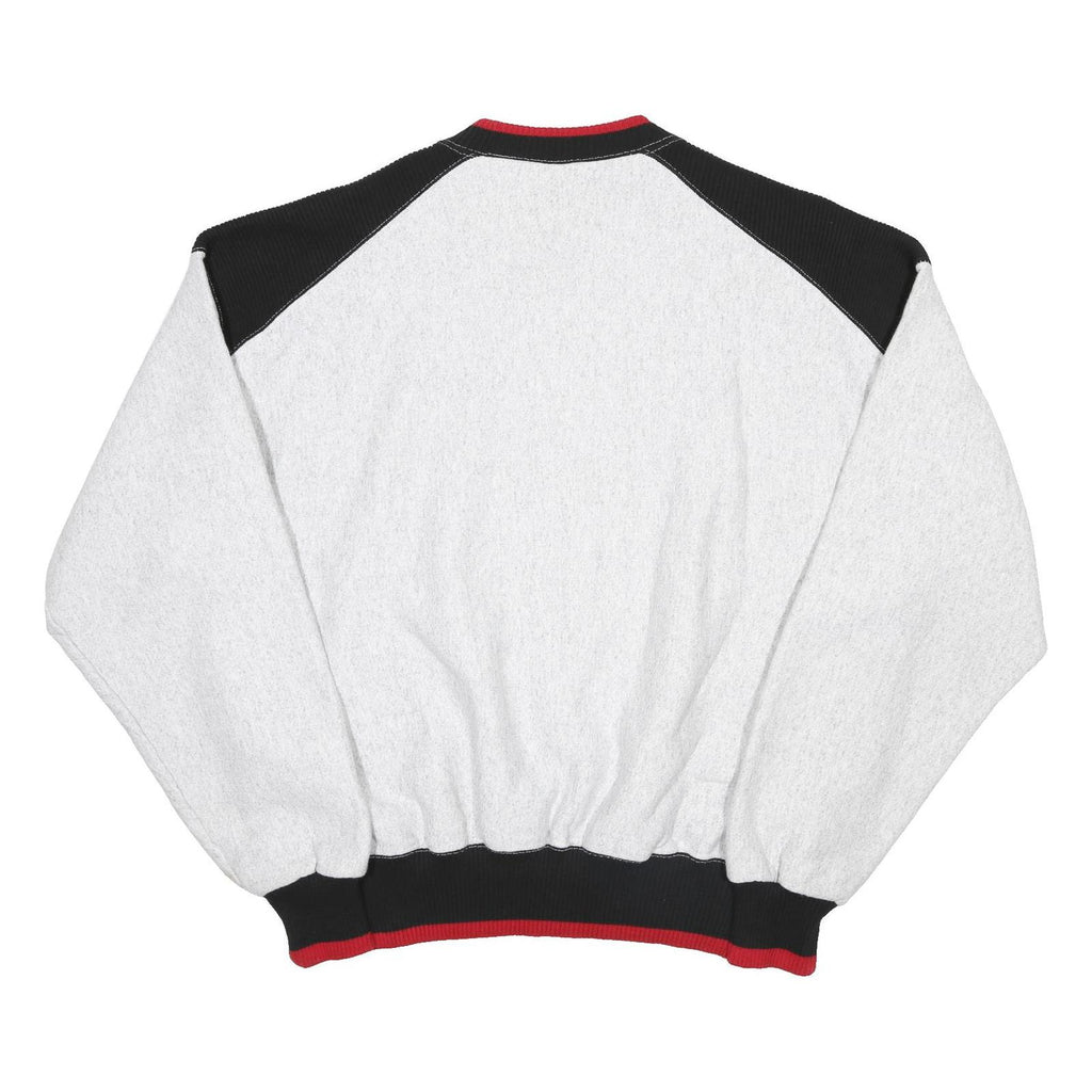THE GAME Mens Grey Black & Red Crew Neck L Cotton Blend Sweatshirt Chicago Style