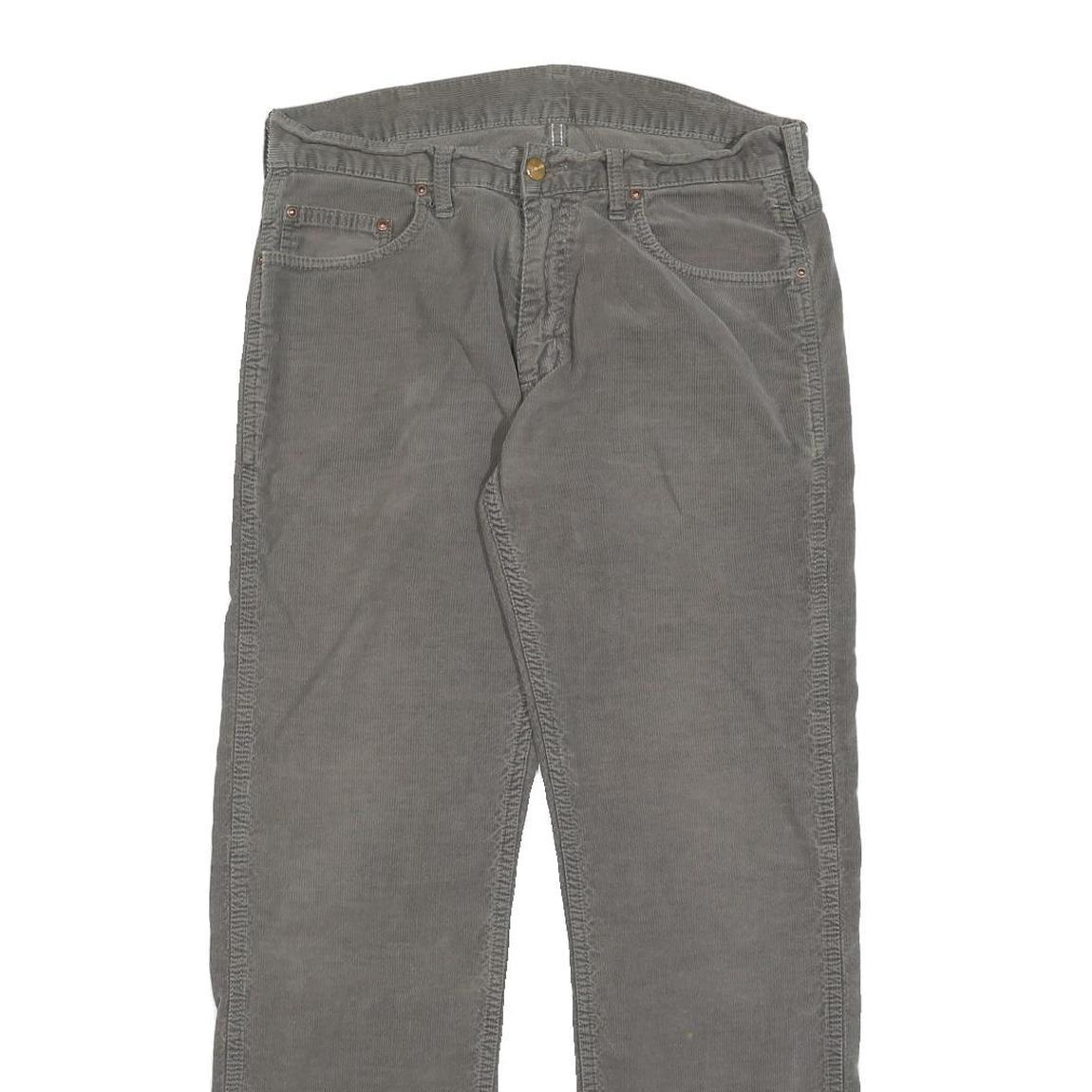 CARHARTT Mens Cotton Grey Regular Straight Trousers W29 L32 Casual Workwear