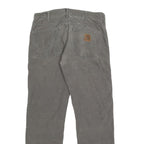 CARHARTT Mens Cotton Grey Regular Straight Trousers W29 L32 Casual Workwear