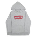 LEVI'S Mens Grey Hoodie S Cotton Blend Pullover Hooded Sweatshirt Logo