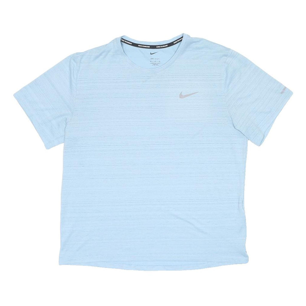 NIKE Mens Blue Running T-Shirt M Short Sleeve Crew Neck Lightweight Sports