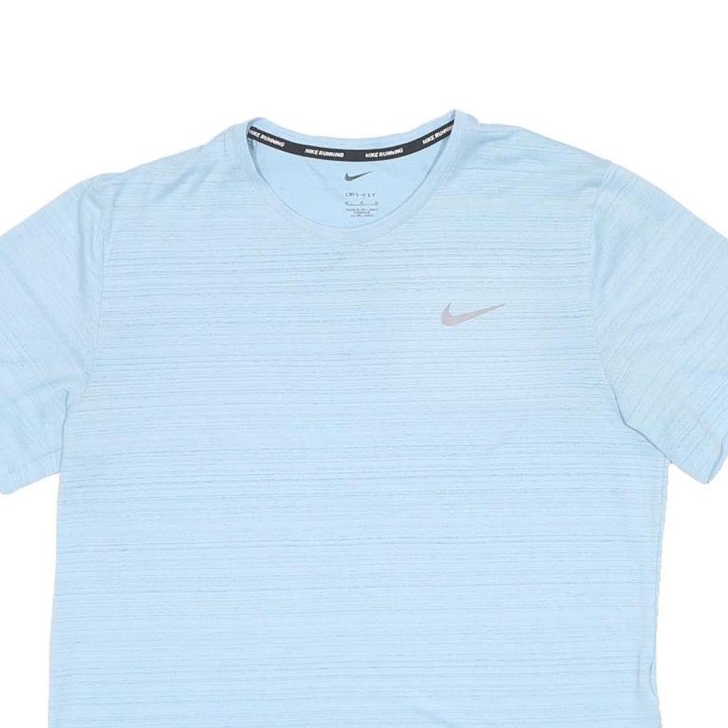 NIKE Mens Blue Running T-Shirt M Short Sleeve Crew Neck Lightweight Sports